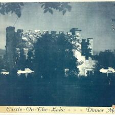 Vintage 1955 Castle On The Lake Restaurant Dinner Menu Lorain Ohio picture