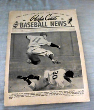 VINTAGE PACIFIC COAST BASEBALL NEWS HOLLYWOOD PORTLAND OAKLAND CLUB ROSTER 1949 picture