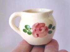 Adorable Vintage 1947 Miniature Pottery Pitcher Creamer, PINK ROSE, Easter picture