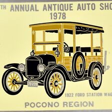1978 Antique Auto Club Car Show Pocono AACA 1922 Ford Station Wagon Stroudsburg picture