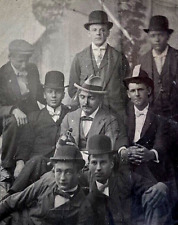ORIGINAL - GANG with BOOZE - TINTYPE PHOTO c1880 picture