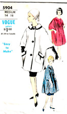 Vintage Vogue Pattern 5904; Misses Poncho Coat, Size 14-16 picture