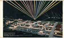 SAN FRANCISCO POSTCARD - PPIE 1915 NIGHT ILLUMINATION RAINBOW SCINTILLATOR picture
