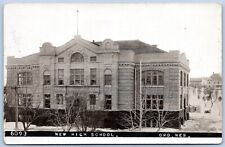 Postcard RPPC NE Ord Nebraska New High School Valley County A50 picture