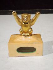 Unusual Antique Noritake Porcelain Match Box Holder with Gold Bear picture