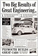 1939~Plymouth~Roadking Two Door Sedan~Vintage 30s Print Advertisement Ad picture