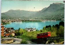 Postcard - Funicular-Railway of S. Salvatore and view of the town - Switzerland picture
