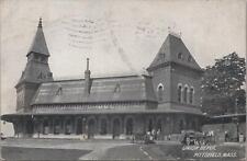Postcard Railroad Union Depot Pittsfield MA 1909 picture