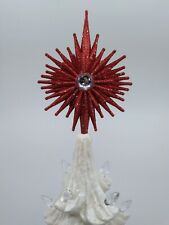 Large Red Starburst Star Topper for Ceramic Christmas Tree  Bulbs Lights picture