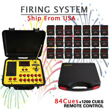 84 Cues fireworks firing system Ship From USA 500M ABS Waterproof Case Control picture