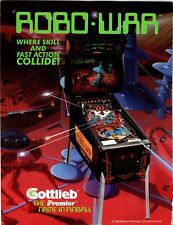 Robo War Pinball Machine Game Magazine AD 1988 Original Vintage Retro Artwork picture