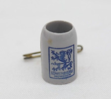 Vintage Lowenbrau Munchen Mini Gray Beer Stein Mug Charm Pin    S1 picture