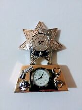 Platinum Brand Police Badge Mantel Clock - Battery Not Included picture