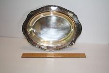 Vintage Nickle Silverplate Oval Tray Dish 11.5