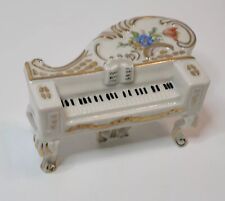 Vtg Mini Grand Piano Vanity/Cabinet Piece Flowers Dollhouse Accessory China  picture
