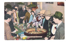 Postcard NV Reno Nevada Gamblers at Roulette Wheel D26 picture