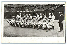 1904 Jack Ashore Receive Cavalry British Army WW1 Portsmouth England Postcard picture