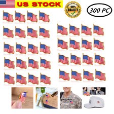 300 pcs Unisex American Flag US Lapel Pin United States USA Hat Tie Tack Badge  picture
