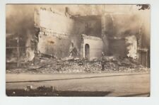 [65642] OLD RPPC BURNT REMAINS of BUILDINGS from MASSIVE FIRE picture