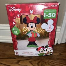 Disney Minnie Mouse 5Ft Christmas Airblown Inflatable 2017 Gemmy Holiday READ picture