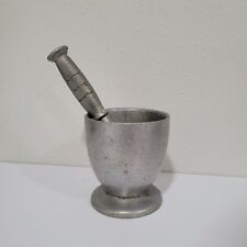 Vintage Pewter Mortar And Pestle Pharmacist Apocrythery picture