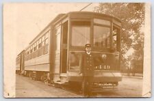 Chicago Transit Authority Cottage Grove & Grand Trolley Line~Motorman c1914 RPPC picture