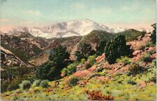 postcard CO  Pikes Peak Among the Clouds  picture