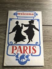 Vintage Bienvenue Paris France Fold Out Map Brochure picture