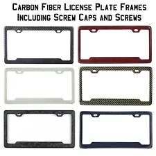 Real Carbon Fiber All States License Plate Frame + Hardware Choose Your Finish picture