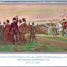 c1910s Washington DC Hotel Raleigh 1584 Expedition Mural Reproduction PC A64 picture
