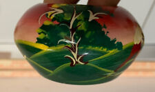 Beautiful 2”x 3.5” Hand Painted Wooden Bowl Decor Folk Art picture