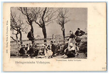 c1905 Herzegovinian Folk Types Having a Conversation Unposted Postcard picture