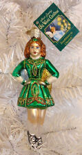 2010 - IRISH CELTIC DANCER - OLD WORLD CHRISTMAS BLOWN GLASS ORNAMENT -NEW W/TAG picture