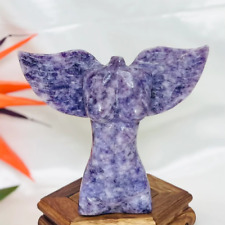 Lepidolite Purple Mica Angel Fairy Goddess Crystal Carving 343g picture