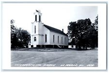 c1950's Congregational Church La Moille Illinois IL RPPC Photo Vintage Postcard picture