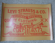 Vintage Original Levi Strauss & CO Gold Advertising Poster 27