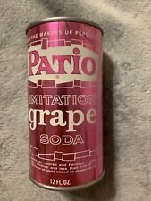 Vintage Patio Grape Soda Can 12oz Steel By Clinton’s Ditch Coop Co Cicero, NY 👀 picture