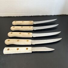 Lot Of 4 Vtg Old Homestead  Steak Knifes Japan And 1 Pairing Knife picture
