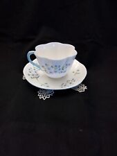 Shelley Made In England 'Blue Rock' Fine Bone China Tea Cup & Saucer picture