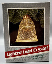 1989 Hallmark Keepsake Christmas Ornament - Lighted Lead Crystal Bell NIB   picture