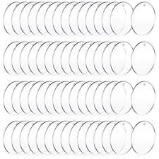 50 Pieces 3 Inch Acrylic Blanks Ornament Round Acrylic Keychain Blanks Clear ... picture