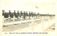 RPPC Postcard Taps at the 6th Marine Cemetary Okinawa 6-2 WWII picture