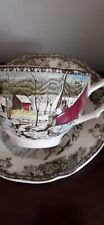 The Friendly Village Ice House JOHNSON BROS England Tea Cup & Saucer Vintage  picture