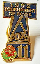 Rose Parade 1992 Tournament of Roses FOX 11 Lapel Pin (061723) picture