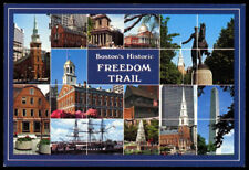 BOSTON, MASSACHUSETTS - Historic Freedom Trail - Unused Multi-View Postcard picture