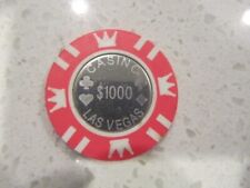 $1000 CASINO Las Vegas Coin Inlay Chip +FREE Mystery Las Vegas Nevada Poker Chip picture