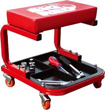 TR6300 Red Rolling Creeper Garage/Shop Seat:Padded Mechanic Stool with Tool Tray picture