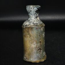 Genuine Ancient Roman Glass Vial Bottle with Patina Circa 1st - 2nd Century AD picture