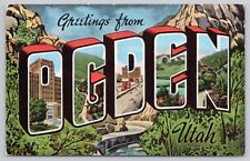 Ogden Utah, Large Letter Greetings, Vintage Postcard picture