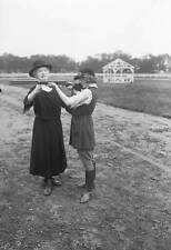 Miss Annie Oakley teaching Dorothy Stone 1922 OLD PHOTO picture
